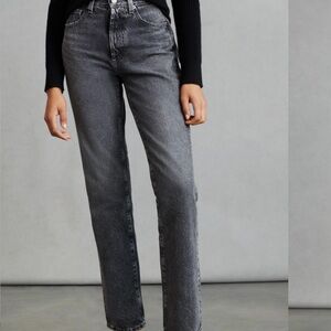 AG Anthropologie Alexxis High Rise straight legs jeans gray size 26